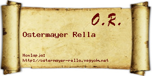 Ostermayer Rella névjegykártya